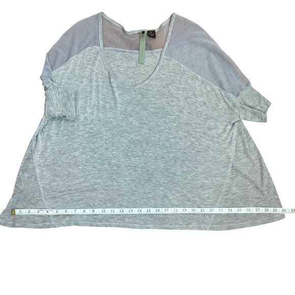 Wilster Women Oversized Fit Gray Top Sheer Accents Dolman Sleeves Langenlook M - Picture 4 of 9